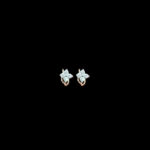 Graceful Diamond Petal Rose Gold Stud Earrings