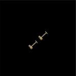 Dainty Diamond Knot Gold Stud Earrings