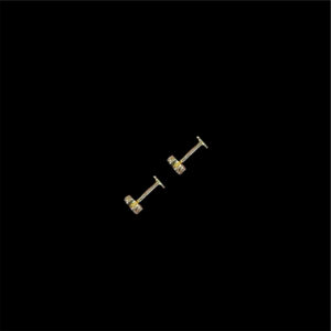 Dainty Diamond Knot Gold Stud Earrings