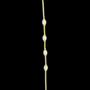 Elegant Gold & Diamond Oval Bead Chain