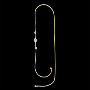 Ornate Floral Gold & Diamond Mugappu Chain