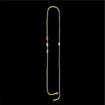 Radiant Ruby, Emerald & Diamond Station Gold Chain