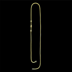 Graceful Diamond Barrel Bead Gold Chain