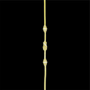 Graceful Diamond Barrel Bead Gold Chain