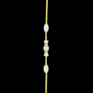 Elegant Multicolour & Diamond Bead Gold Chain