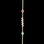Ornate Ruby & Emerald Beaded Mugappu Chain