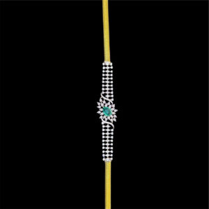 Elegant Emerald & Diamond Mugappu Chain