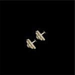 Ornate Diamond Scattered Square Studs
