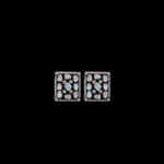 Ornate Diamond Scattered Square Studs