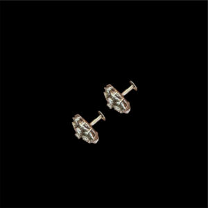 Ethereal Diamond Victorian Clover Studs