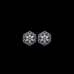 Radiant Diamond Victorian Floral Studs