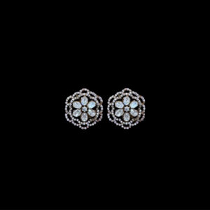 Radiant Diamond Victorian Floral Studs