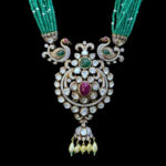 Regal Peacock Emerald Bead Haram