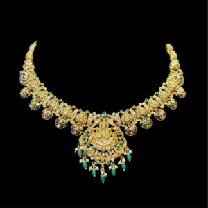 Majestic Lakshmi Temple Gold Choker
