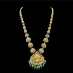 Regal Lakshmi Ruby Drop Gold Haram