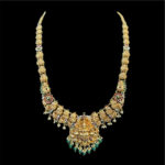 Grand Lakshmi Peacock Antique Gold Haram