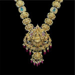 Regal Lakshmi Emerald & Diamond Gold Haram
