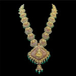 Ethereal Lakshmi Temple Gold Long Haram