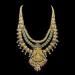 Grand Lakshmi Layered Antique Gold Haram