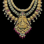 Grand Lakshmi Layered Antique Gold Haram