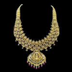 Divine Lakshmi Ruby & Pearl Gold Necklace