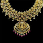 Divine Lakshmi Ruby & Pearl Gold Necklace