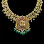 Majestic Lakshmi Temple Gold Necklace