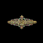 Ornate Lakshmi Navratna Antique Gold Kada