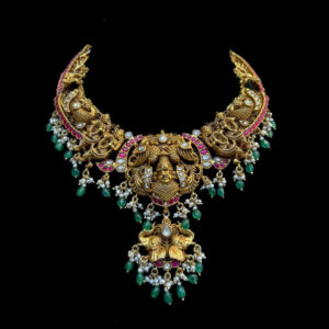 Grand Lakshmi Nakshi Antique Gold Temple Choker