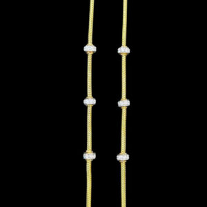 Classic Diamond & Gold Rondelle Chain
