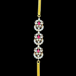 Elegant Ruby & Diamond Floral Bracelet