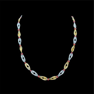 Elegant Two-Tone Gold Bead Necklace