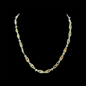 Elegant Filigree Gold & Pearl Chain
