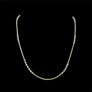 Dainty Gold & Pearl Station Chain
