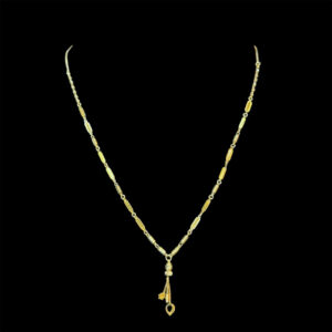 Elegant Two-Tone Gold Tassel Necklace