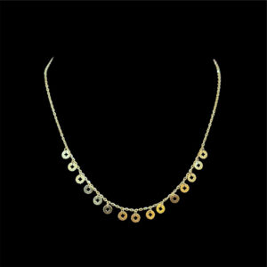 Elegant Two-Tone Coin Drop Necklace