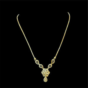 Elegant Filigree Gold Drop Necklace