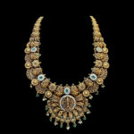 Majestic Lakshmi Emerald Nakshi Necklace
