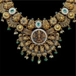 Majestic Lakshmi Emerald Nakshi Necklace