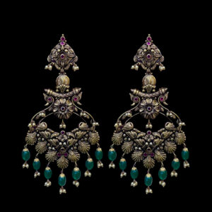 Divine Lakshmi Nakshi Chandbali Jhumkas