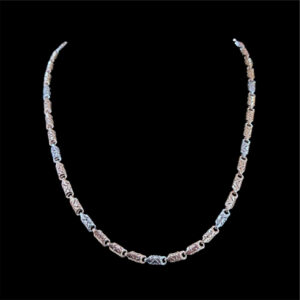 Elegant Two-Tone Gold Fancy Link Chain