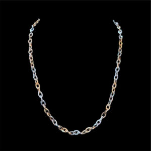 Classic Two-Tone Gold Oval Link Chain