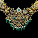 Divine Lakshmi Peacock Antique Gold Necklace