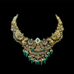 Divine Lakshmi Peacock Antique Gold Necklace