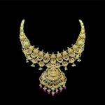 Divine Lakshmi Kempu Antique Gold Temple Necklace