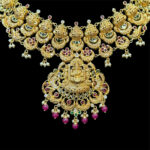 Divine Lakshmi Kempu Antique Gold Temple Necklace