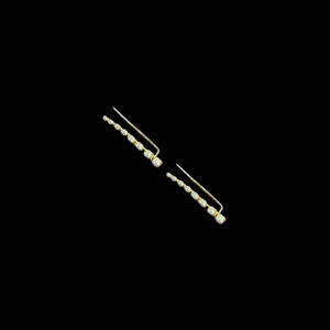 Radiant Diamond Curve Ear Climbers