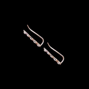 Ethereal Diamond Leaf Vine Ear Climbers
