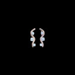 Ethereal Diamond Swirl Ear Climbers