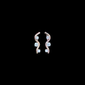 Ethereal Diamond Swirl Ear Climbers